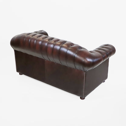 Braunes Chesterfield Ledersofa "Worcester" – 2,5-Sitzer - Sofort lieferbar