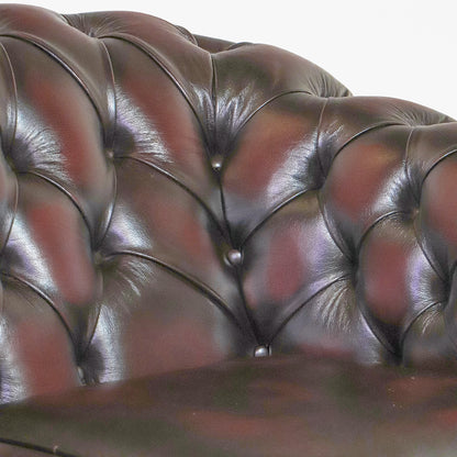 Chesterfield Sofa 3-Sitzer "Livingston“ – Ledersofa Birch Antique Rust - Sofort lieferbar