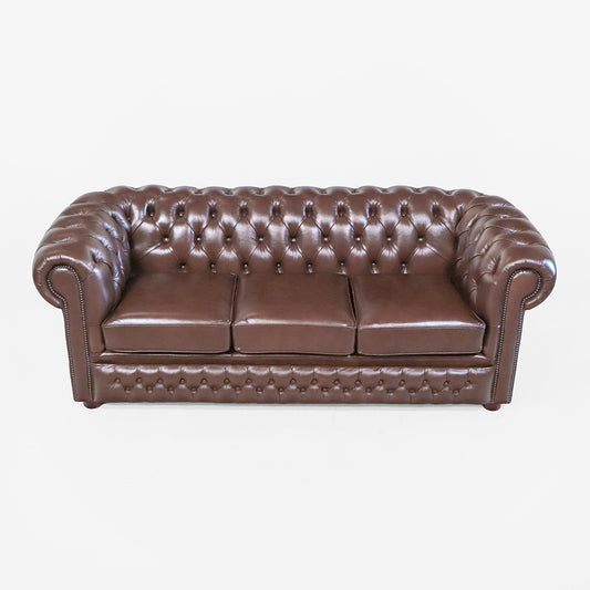 Chesterfield Sofa "London Classic" 3-Sitzer in Birch Antique Gold - Sofort Lieferbar