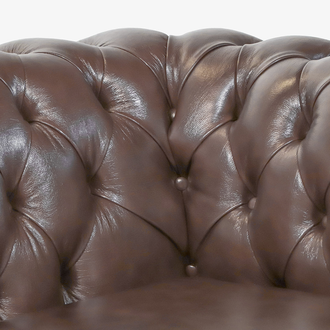 Chesterfield Sofa "London Classic" 3-Sitzer in Birch Antique Gold - Sofort Lieferbar