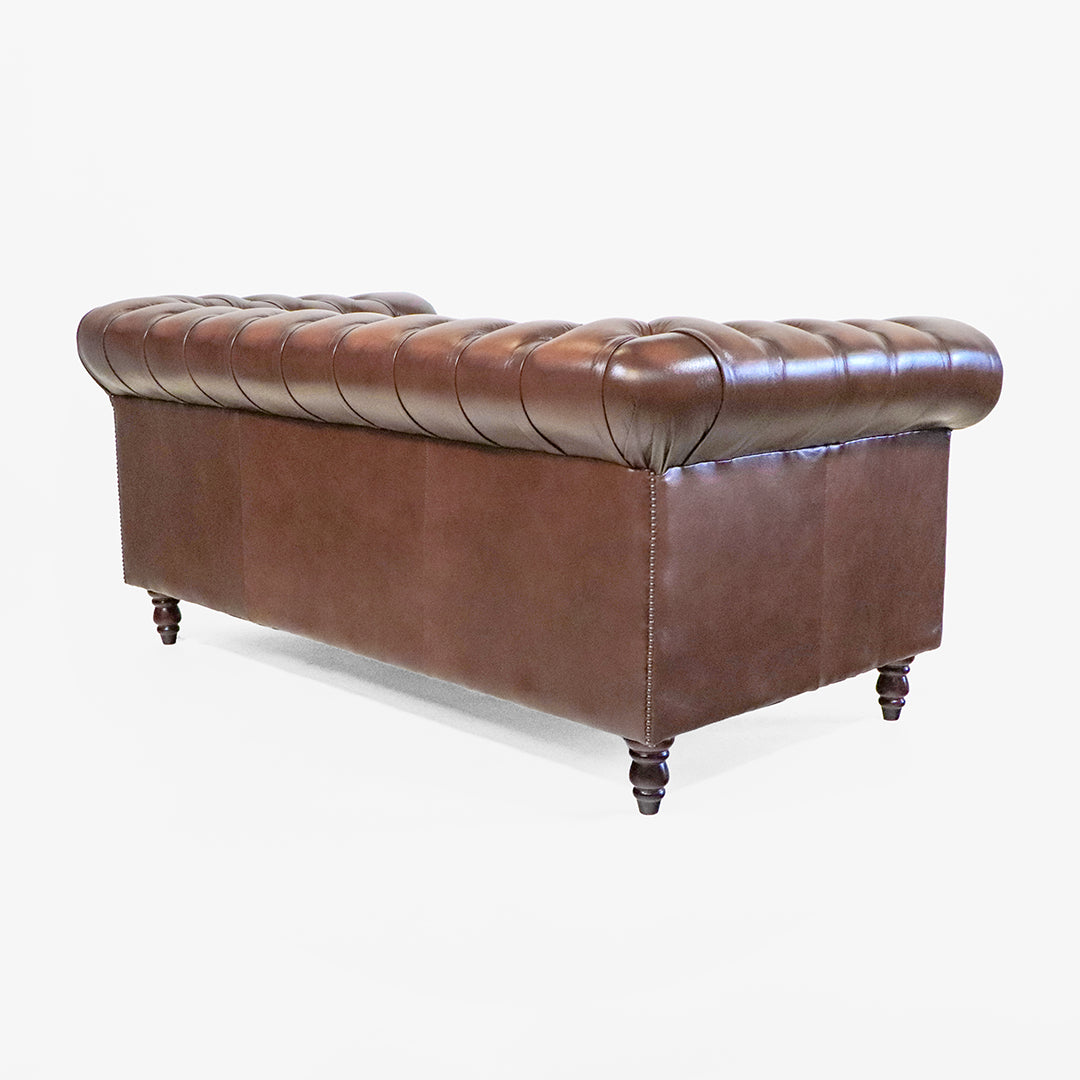 Chesterfield Sofa Hellbraun "St. Agness" aus Leder in Birch Antique Gold - Sofort Lieferbar