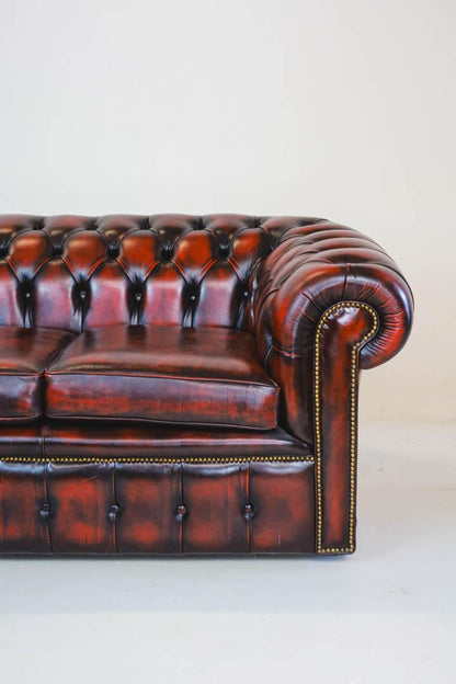 Chesterfield Sofa 2 Sitzer "London Classic" in Birch Antique Rust - Sofort Lieferbar