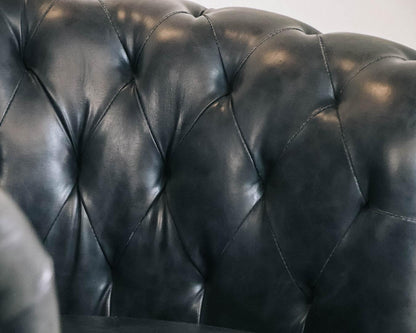 Vintage Clubsessel Kunstleder im englischen Chesterfield Stil - Sofort Lieferbar