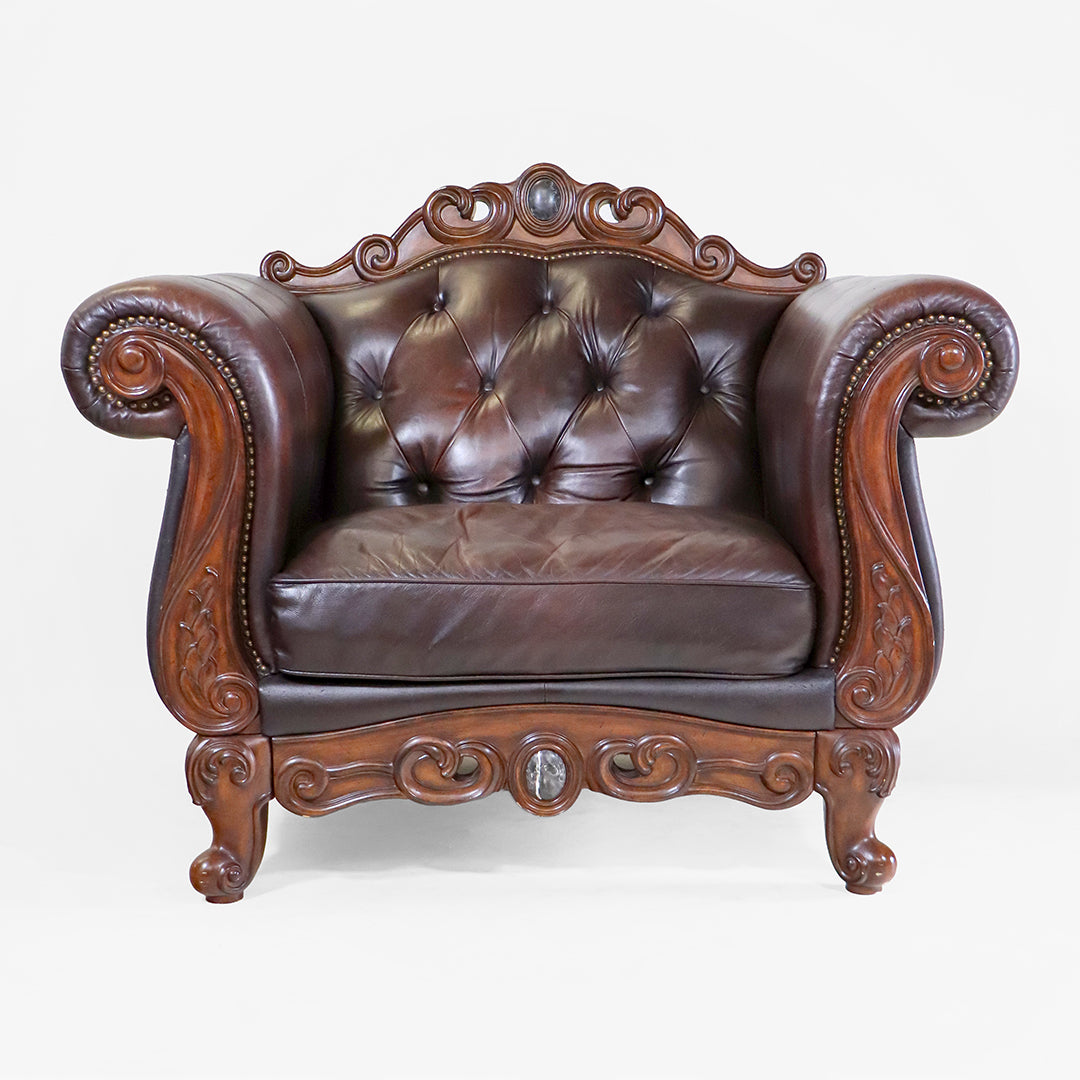 Vintage Chesterfield Leder Wohnlandschaft im Victorian Style - Sofort Lieferbar