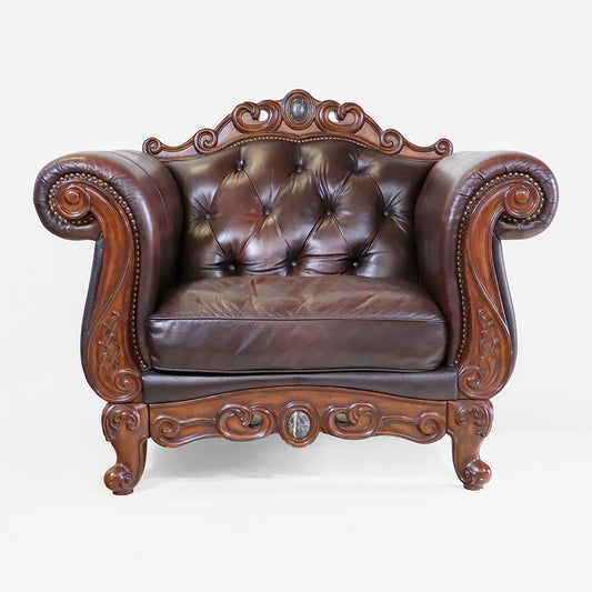 Vintage Chesterfield Leder Wohnlandschaft im Victorian Style - Sofort Lieferbar
