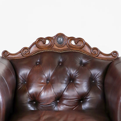 Vintage Chesterfield Leder Wohnlandschaft im Victorian Style - Sofort Lieferbar