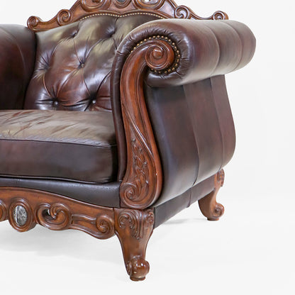 Vintage Chesterfield Leder Wohnlandschaft im Victorian Style - Sofort Lieferbar