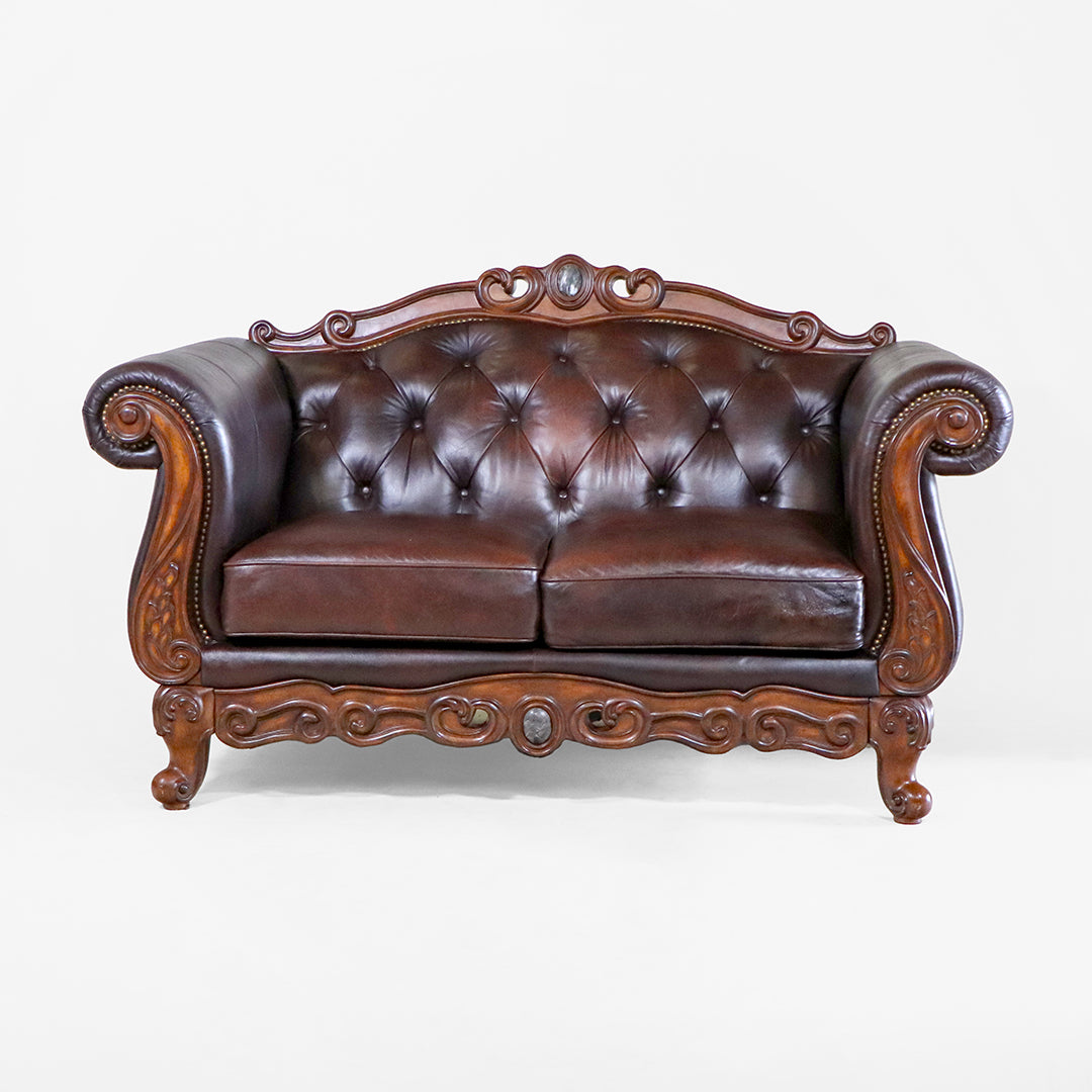 Vintage Chesterfield Leder Wohnlandschaft im Victorian Style - Sofort Lieferbar