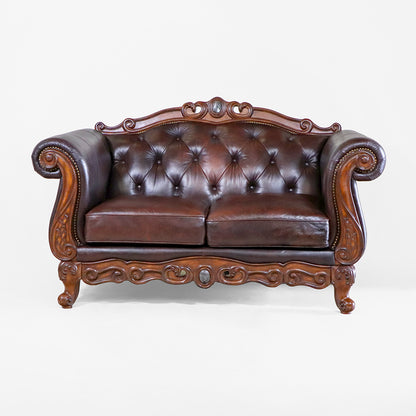 Vintage Chesterfield Leder Wohnlandschaft im Victorian Style - Sofort Lieferbar