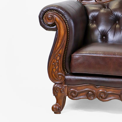 Vintage Chesterfield Leder Wohnlandschaft im Victorian Style - Sofort Lieferbar