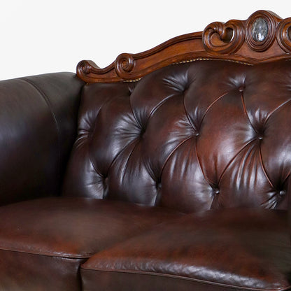 Vintage Chesterfield Leder Wohnlandschaft im Victorian Style - Sofort Lieferbar