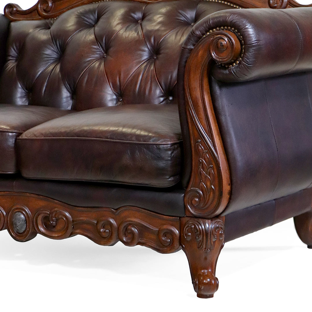 Vintage Chesterfield Leder Wohnlandschaft im Victorian Style - Sofort Lieferbar