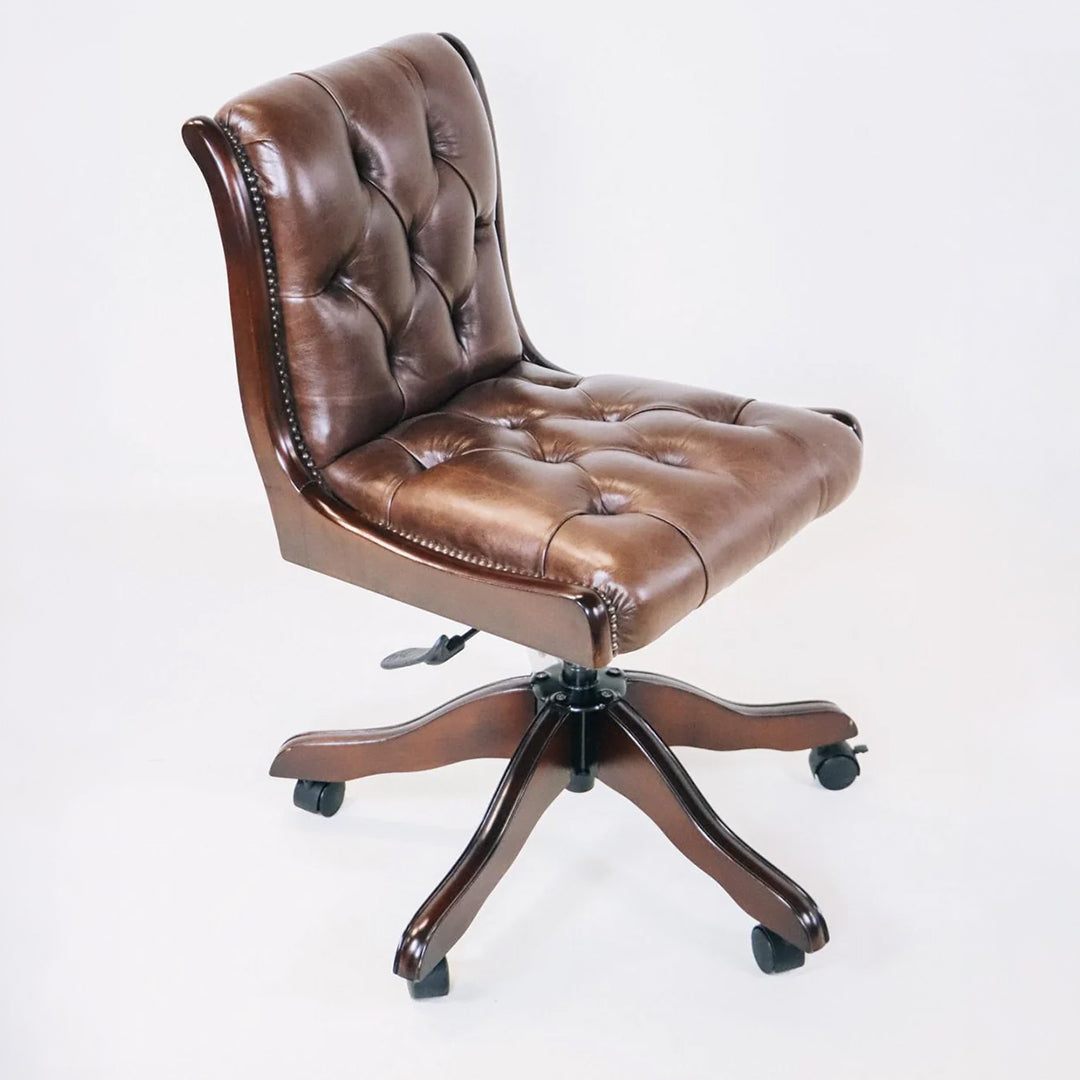 Chesterfield Drehstuhl Split Back Diner Swivel Chair - Sofort Lieferbar
