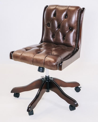 Chesterfield Drehstuhl Split Back Diner Swivel Chair - Sofort Lieferbar