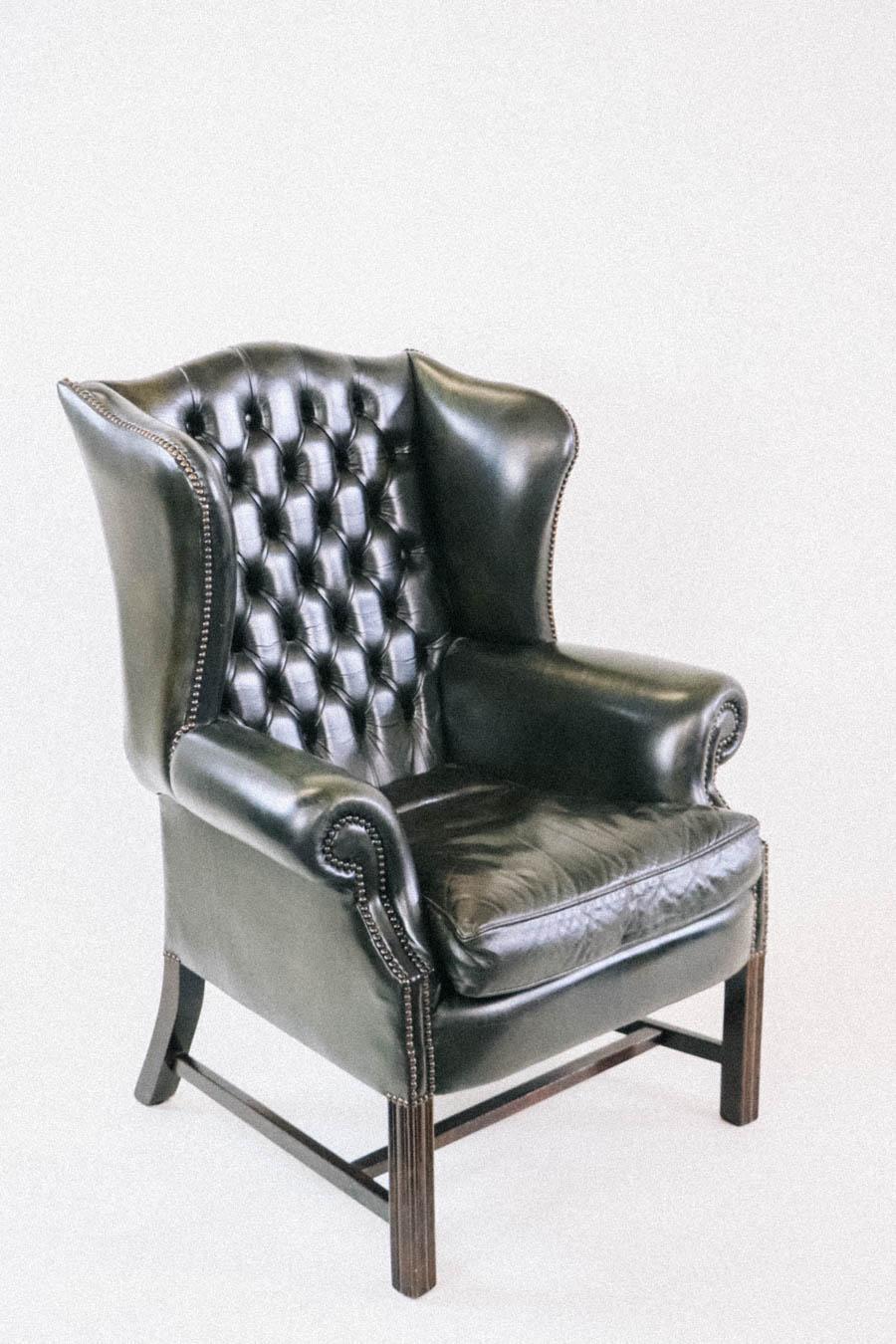 Vintage Chesterfield Ohrensessel Wingchair klassischer englischer Sessel - Sofort Lieferbar