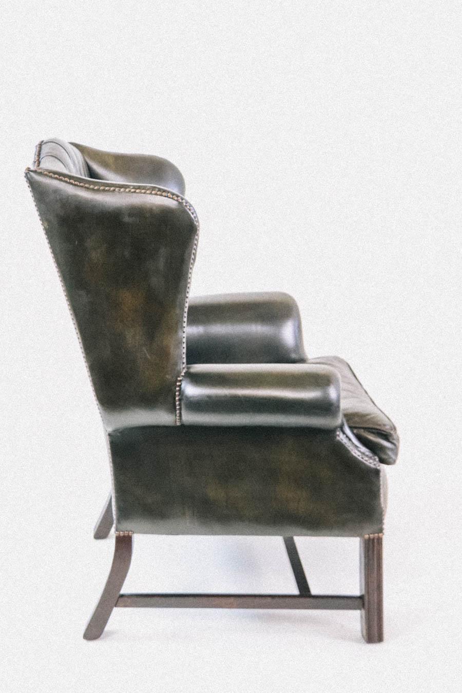 Vintage Chesterfield Ohrensessel Wingchair klassischer englischer Sessel - Sofort Lieferbar
