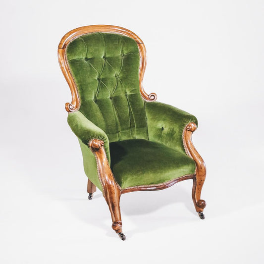 Viktorianischer Ladies Chair / Ohrensessel - Sofort lieferbar